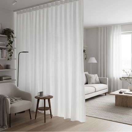 Self-Adhesive Curtain Track — No-Drill Ceiling & Wall Rail | Très Élite