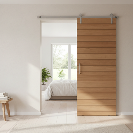 Peekaboo Studio 6.5FT Sliding Barn Door Track Kit - Durable Aluminium