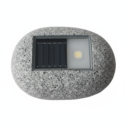 Solar Cobblestone Garden Path Light — LED Outdoor Lamp