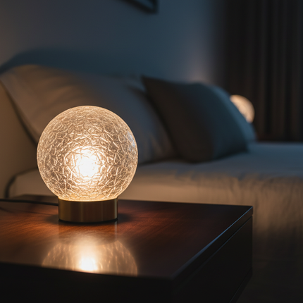 LED Crystal Ball Night Light — Hand-Held Glow Lamp, 8–14cm