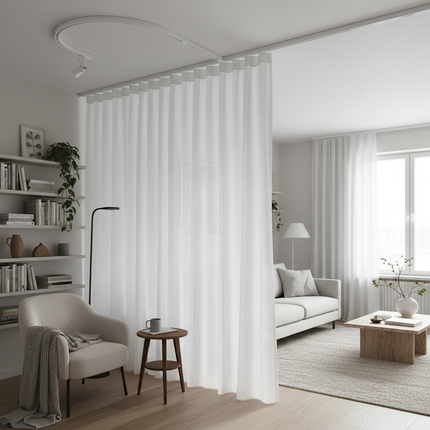 Self-Adhesive Curtain Track — No-Drill Ceiling & Wall Rail | Très Élite