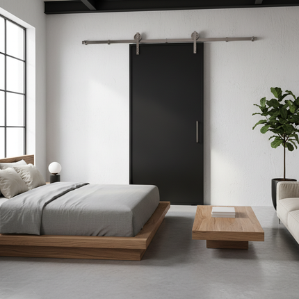 Carbon Steel Sliding Barn Door Hardware Kit 6.6 FT | Très Élite