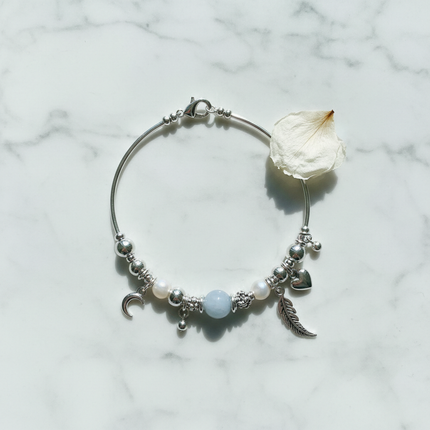 Silver Charm Bracelet, Choose Your Bead Size | Très Elite