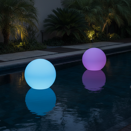 Waterproof RGB LED Garden Ball Light — Outdoor & Pool Decor, 12–40cm