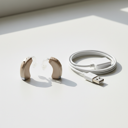 Rechargeable BTE Hearing Amplifier — Single or Bilateral Pair | Très Elite