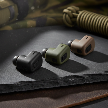 Tactical Rechargeable Electronic Hunting Shooting Earplugs — Wireless, 3 Colours | Très Elite