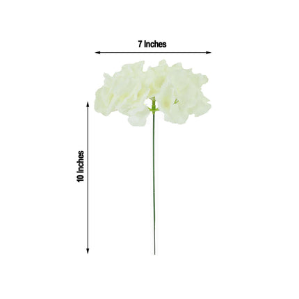 AliKopy 10 Cream Satin Hydrangeas - Realistic, DIY Floral Arrangements