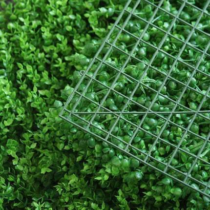 AliKopy 11 Sq ft. Baby Green Boxwood Hedge Wall Mat - 4 Panels, UV-Res