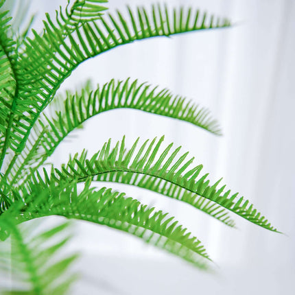 AliKopy 2 Stems Artificial Cycas Fern Leaves, Lush Indoor Faux Plants