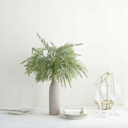AliKopy 15" Artificial Sagebrush Fern Stems - Indoor Faux Plants, Real