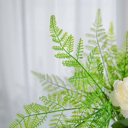 AliKopy 2 Stems Green Faux Asparagus Fern - Realistic Indoor Decor