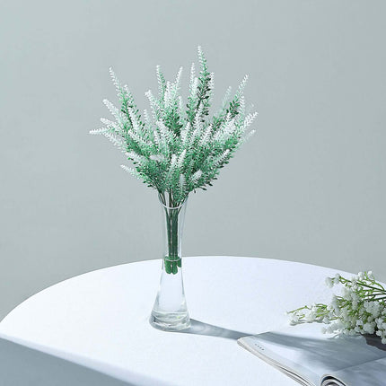 AliKopy 14" Artificial Lavender Flower Stems - Set of 4, Realistic Gre