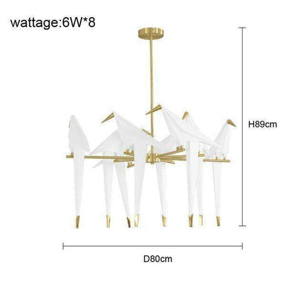 Nature-Inspired Nordic Bird Ceiling Lamp with Elegant Design