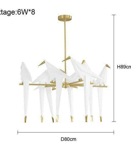Nature-Inspired Nordic Bird Ceiling Lamp with Elegant Design
