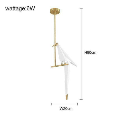 Nature-Inspired Nordic Bird Ceiling Lamp with Elegant Design