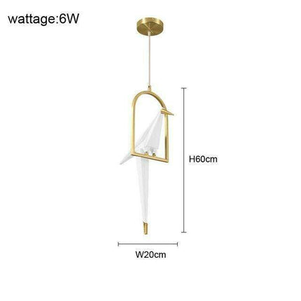 Nature-Inspired Nordic Bird Ceiling Lamp with Elegant Design