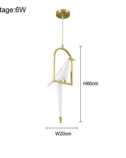 Nature-Inspired Nordic Bird Ceiling Lamp with Elegant Design