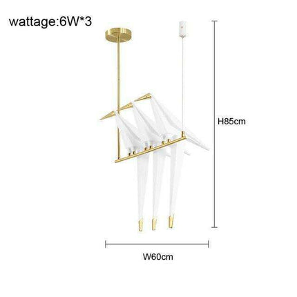 Nature-Inspired Nordic Bird Ceiling Lamp with Elegant Design