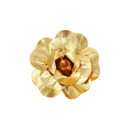 AliKopy 6 Pack 8" Metallic Gold Real Touch Foam Craft Roses - DIY Deco