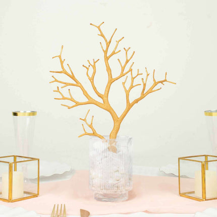 AliKopy 10-Pack Metallic Gold Manzanita Tree Branches, 14" Centerpiece