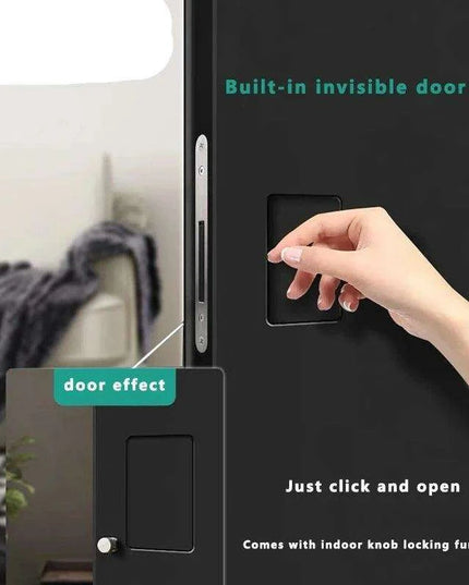 Invisible Magnetic Door Handle Set with Quiet Functionality for Seamless Integration