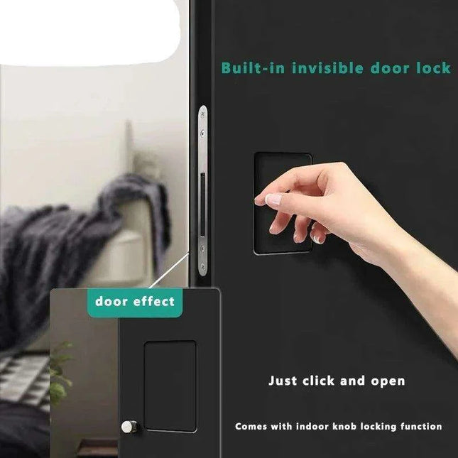 Invisible Magnetic Door Handle Set with Quiet Functionality for Seamless Integration