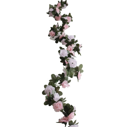 Très Elite 2 Pack 8ft Blush Dusty Rose Silk Flower Garland - 45 Flower
