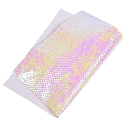 Iridescent Crocodile Pattern Faux Leather Sheets for Luxurious DIY Projects