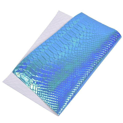 Iridescent Crocodile Pattern Faux Leather Sheets for Luxurious DIY Projects