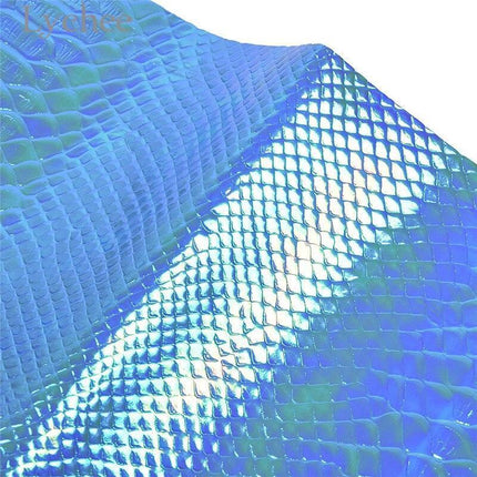 Iridescent Crocodile Pattern Faux Leather Sheets for Luxurious DIY Projects