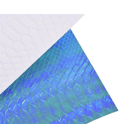 Iridescent Crocodile Pattern Faux Leather Sheets for Luxurious DIY Projects