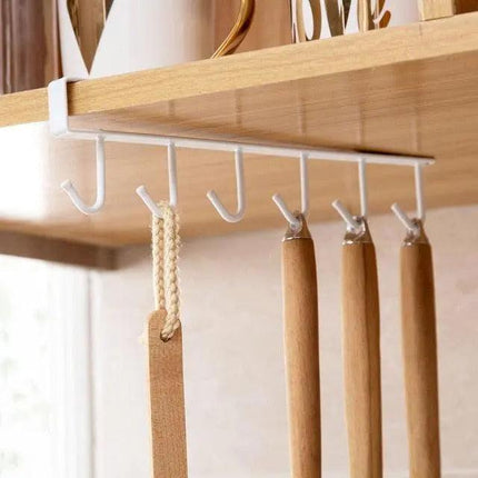Versatile 6-Hook Iron Organizer for Efficient Multi-Use Storage