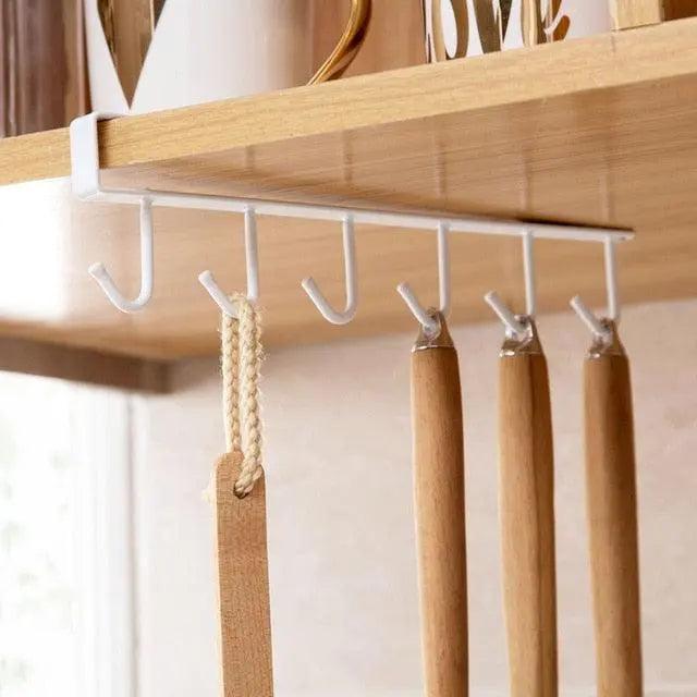 Versatile 6-Hook Iron Organizer for Efficient Multi-Use Storage