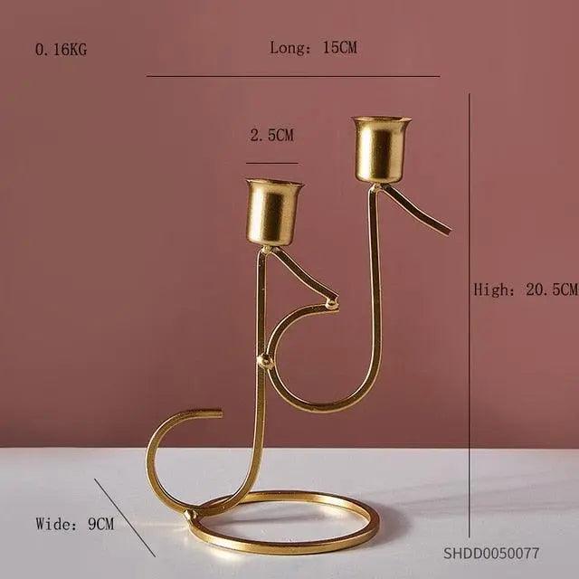 Elegant European Iron Candle Holder Set for Refined Home Decor
