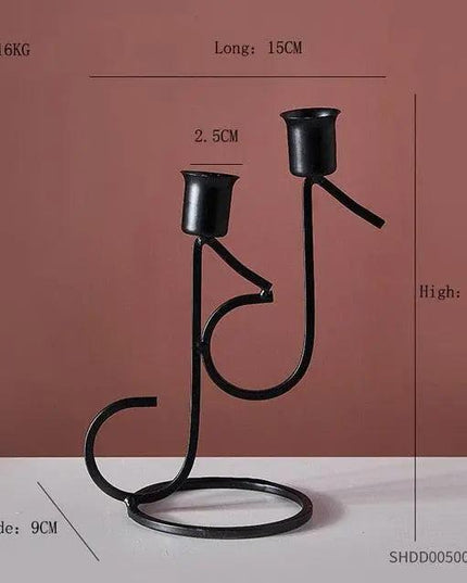 Refined European Iron Candle Holder Set for Timeless Sophistication