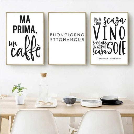 Elevate Your Space with Italian Cafe Vibes Typography Prints