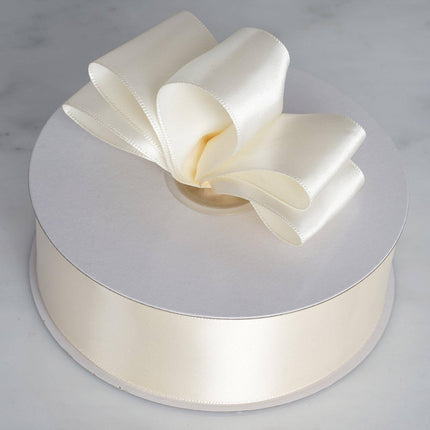 AliKopy 50 Yards 1.5" Ivory Satin Ribbon - Durable & Elegant Finish
