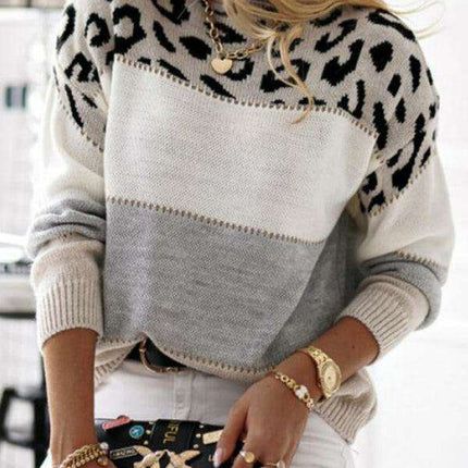 Colorful Blocked Drop Shoulder Sweater - Stylish and Comfortable