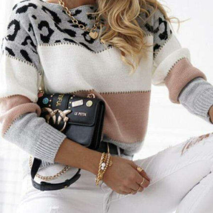 Colorful Blocked Drop Shoulder Sweater - Stylish and Comfortable