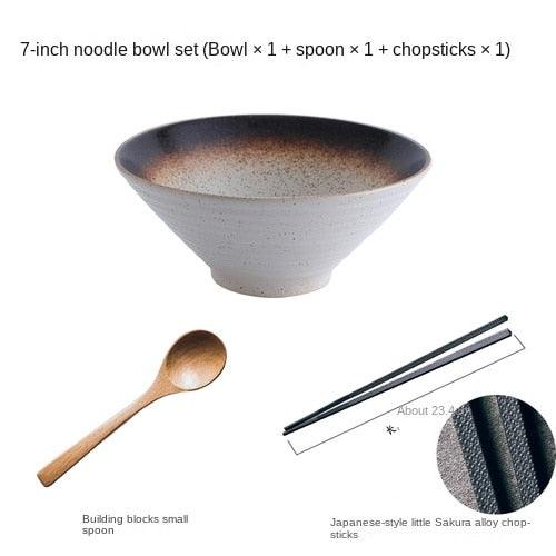 Bamboo Hat Style Ceramic Bowls Set for Authentic Japanese Dining Experience