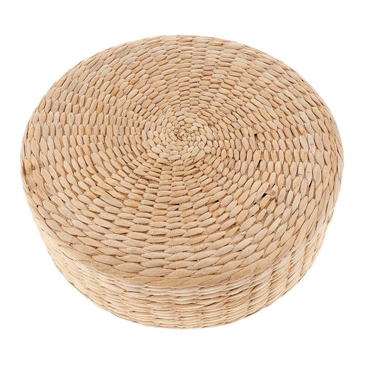 Japanese Style Hand-Knitted Straw Cushion for Comfortable Meditation
