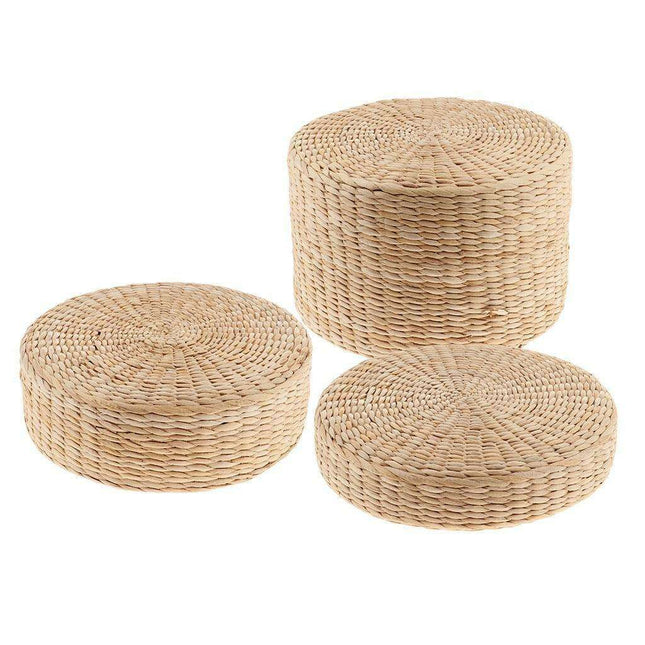 Handmade Japanese Straw Cushion for Comfortable Relaxation