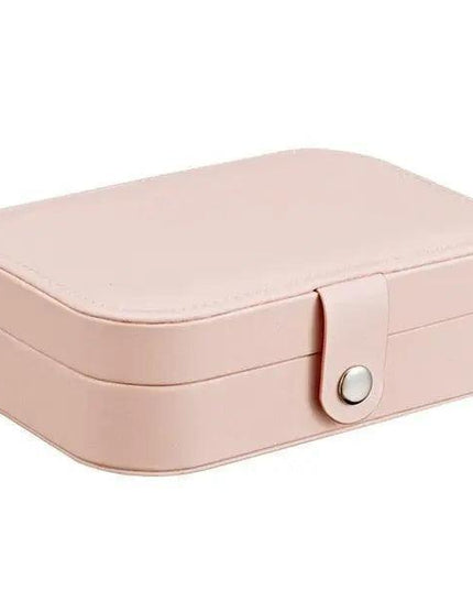 Chic Leather Jewelry Storage Box with Unique Compartment Design
