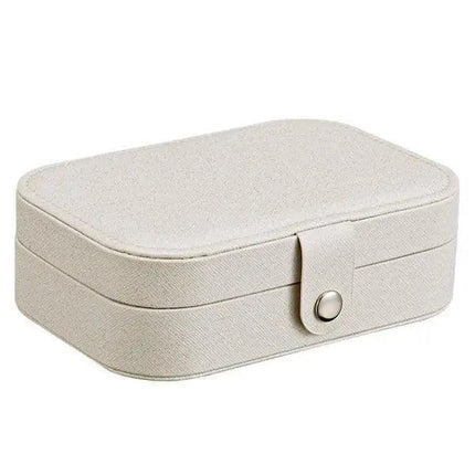 Chic Leather Jewelry Storage Box with Unique Compartment Design