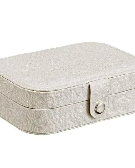 Chic Leather Jewelry Storage Box with Unique Compartment Design