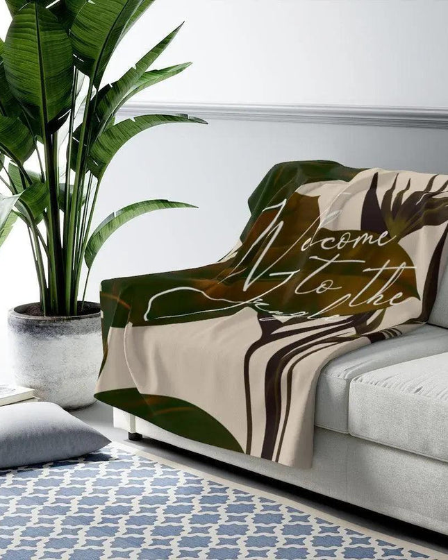 Wilderness Jungle Sherpa Fleece Blanket