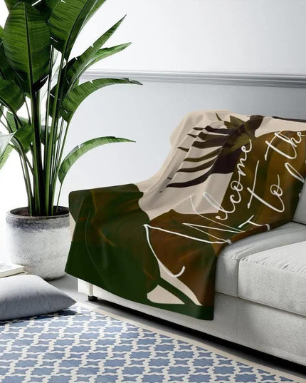 Wilderness Jungle Sherpa Fleece Blanket