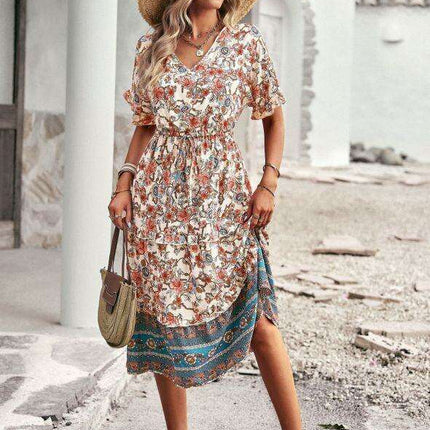 Bohemian Inspired A-Line Skirt with Eye-Catching Print for Women