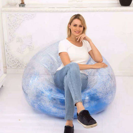 Glittering Sequin Inflatable Lounge Sofa for Kids - Fun and Portable Seating Solution