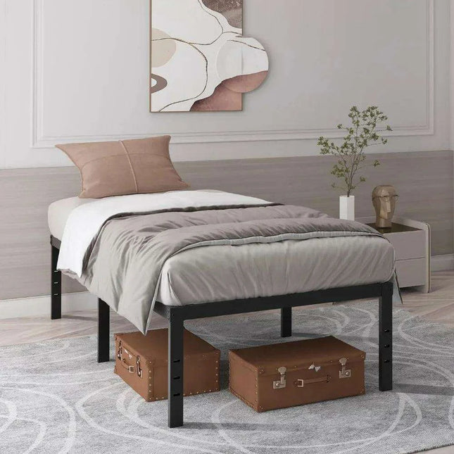 Heavy-Duty King Bed Frame with 3500 lbs Capacity and 18" Height for Ample Under-Bed Storage